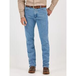 Wrangler Antique Wash Blue Denim Cowboy Cut Original Fit Jeans Men's Size 38x32